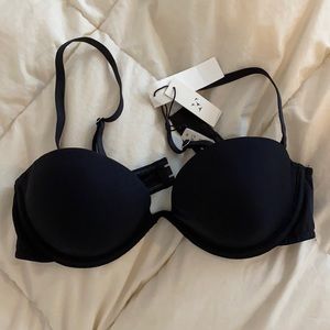 Fleur du mal black bra witb removable straps